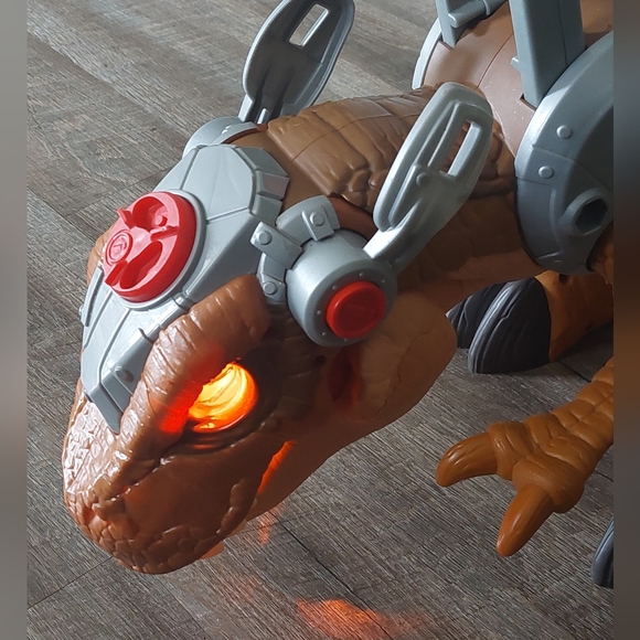 Fisher Price Jurassic World T-Rex Dinosaur Large 34” 2018 Lights Motion WORKS - Picture 8 of 10